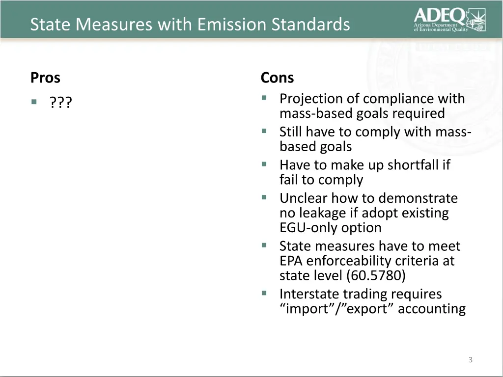 state measures with emission standards
