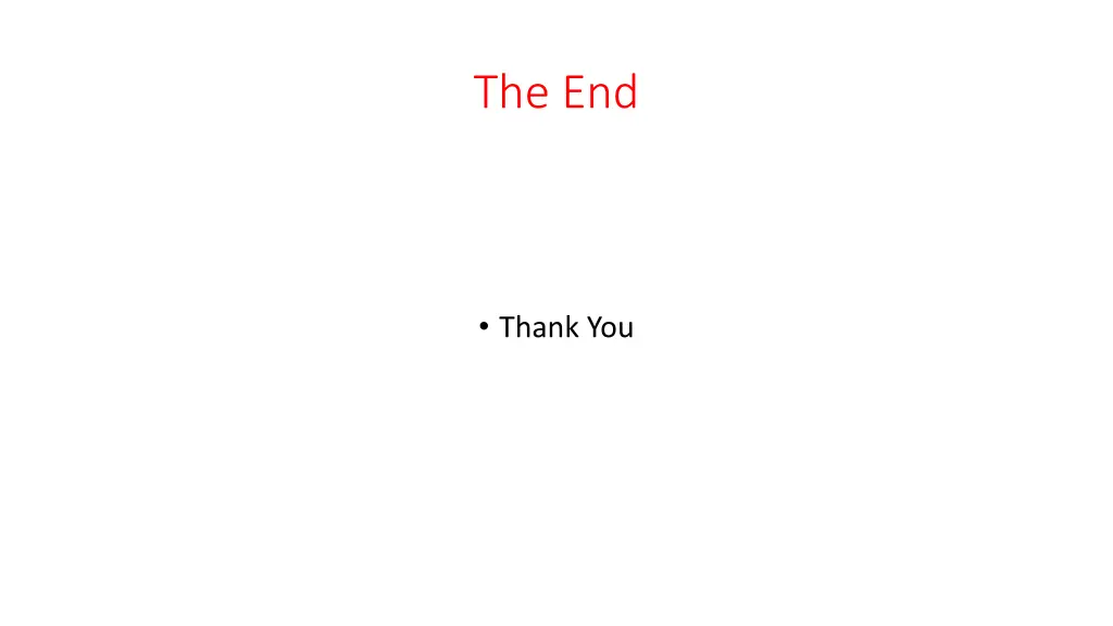 the end