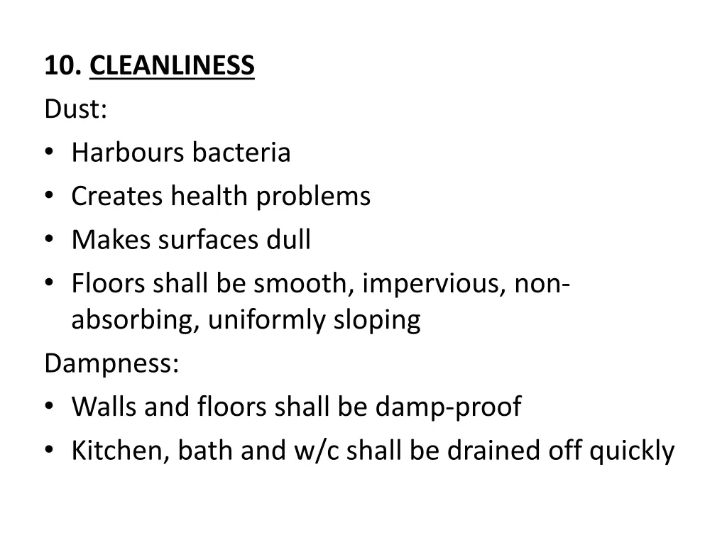 10 cleanliness dust harbours bacteria creates