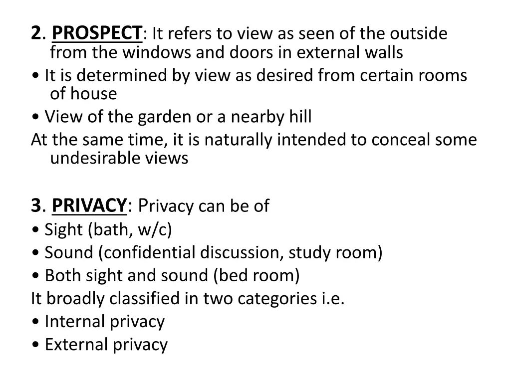 2 prospect it refers to view as seen