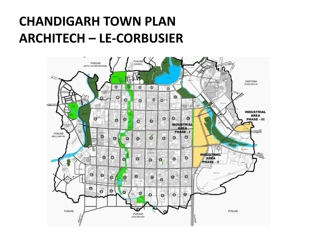 chandigarh town plan architech le corbusier