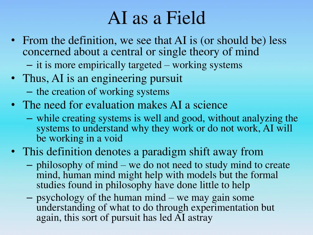 ai as a field