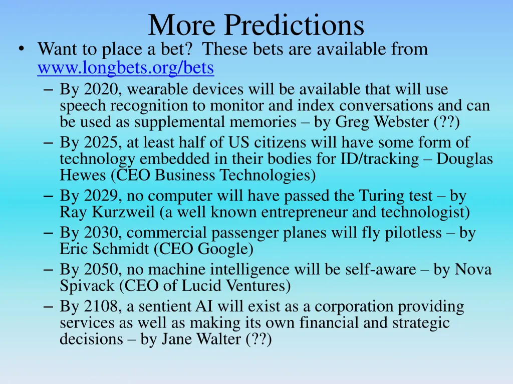 more predictions 1