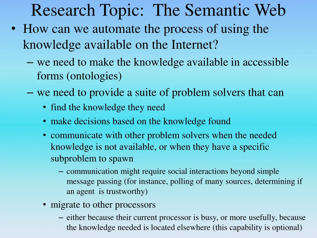 research topic the semantic
