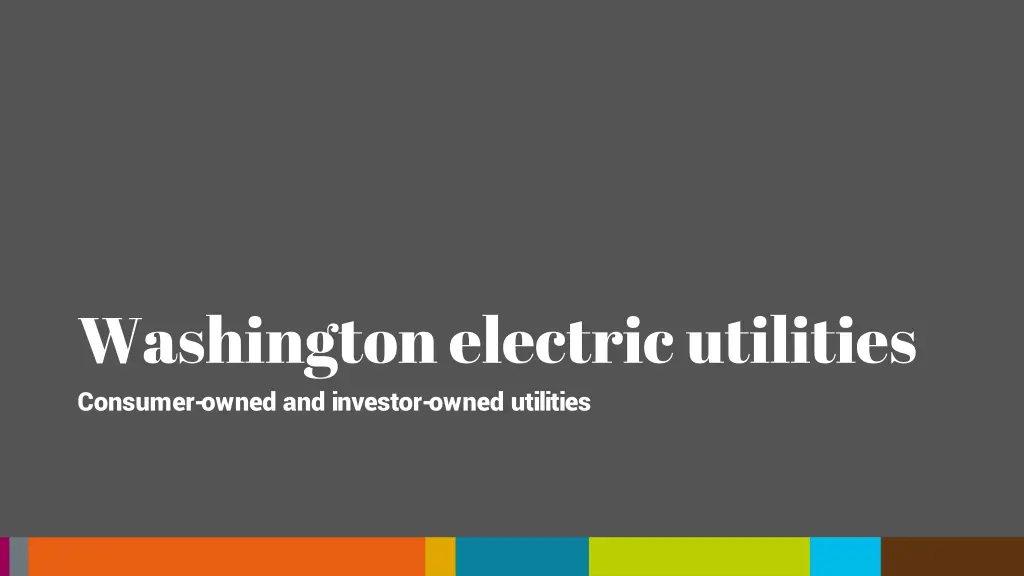 washington electric utilities consumer owned