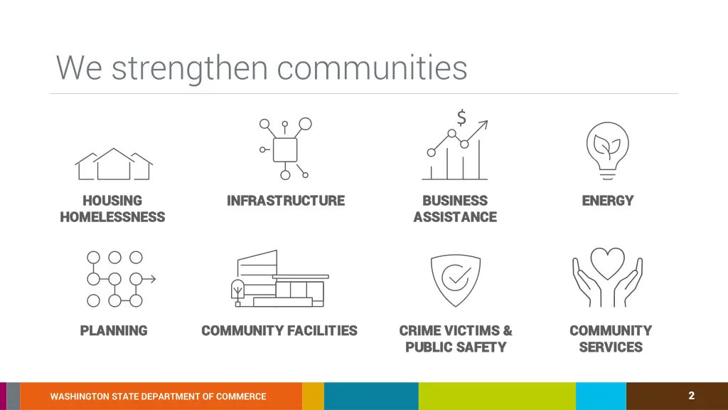 we strengthen communities