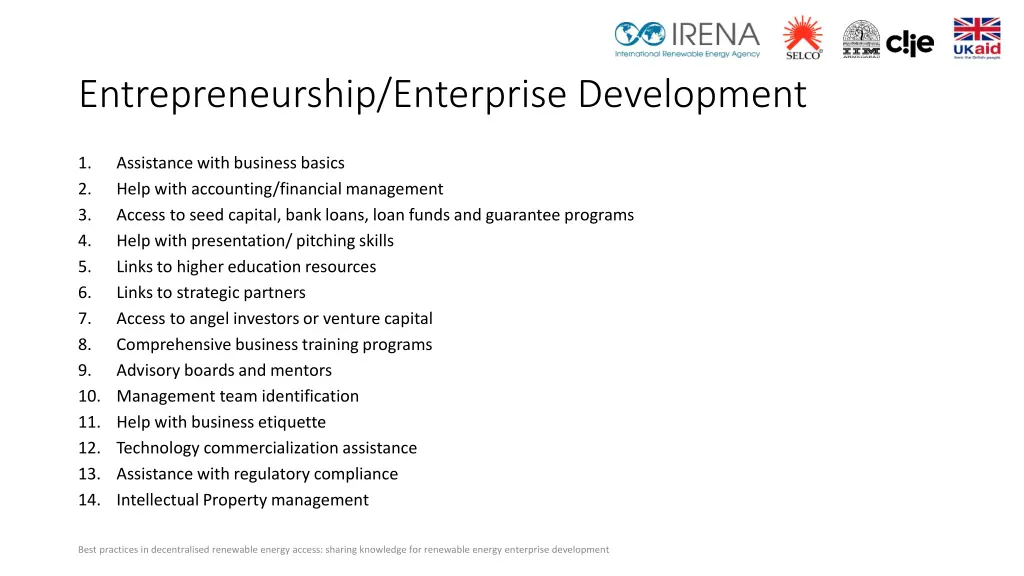 entrepreneurship enterprise development