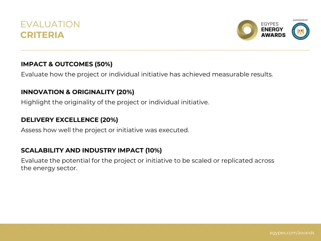 evaluation criteria