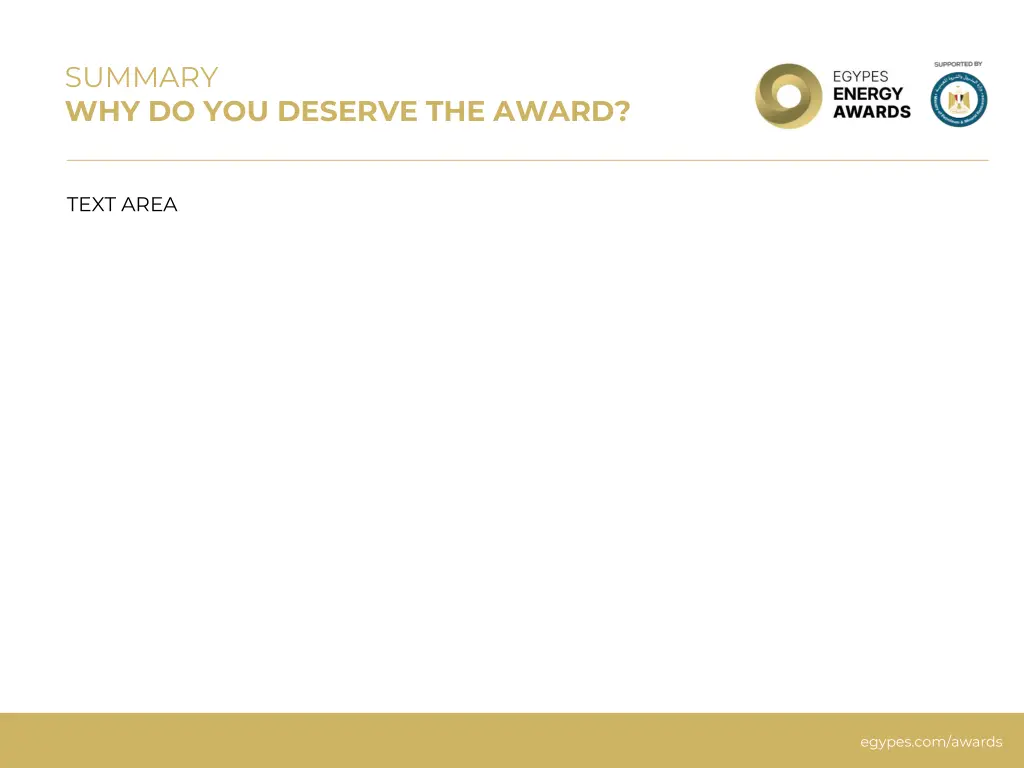 summary why do you deserve the award