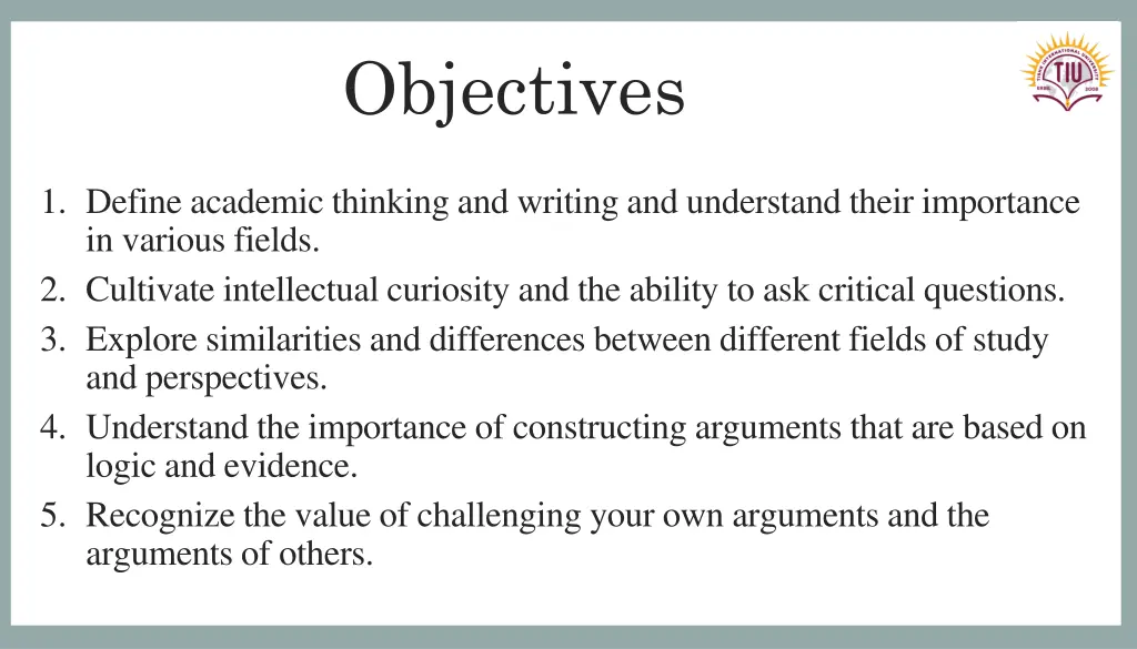 objectives