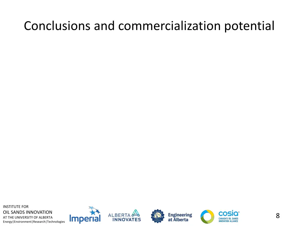 conclusions and commercialization potential