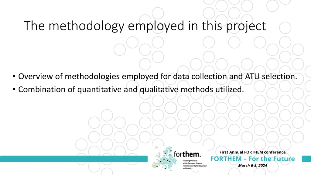 the methodology employed in this project