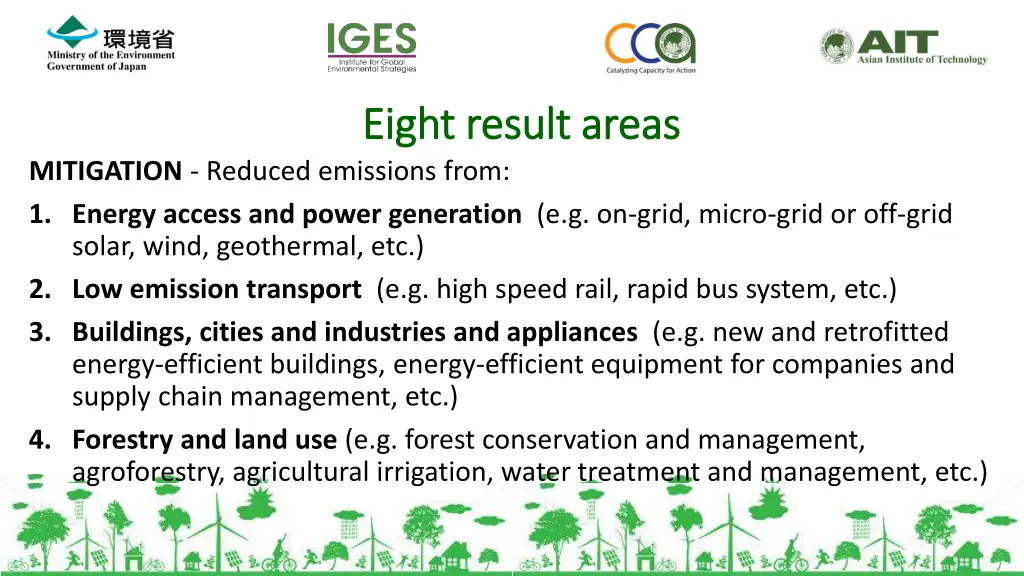 eight result areas eight result areas