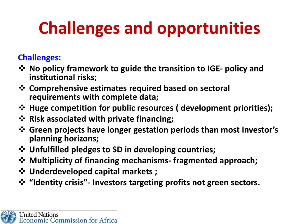 challenges and opportunities