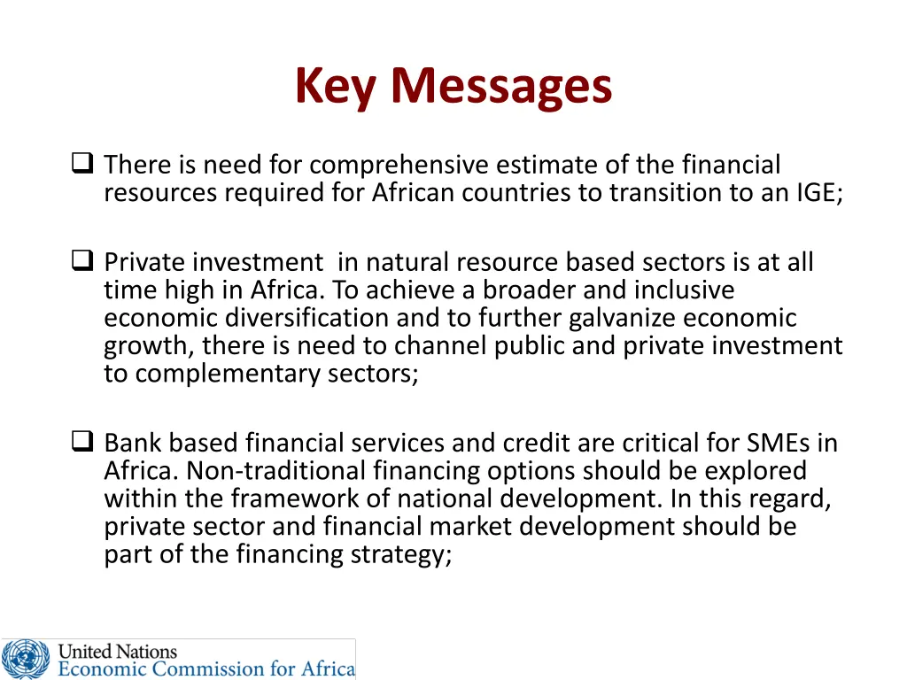 key messages