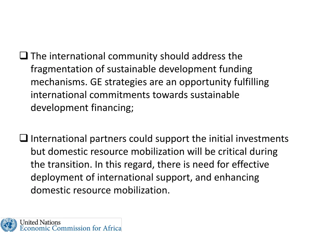 the international community should address