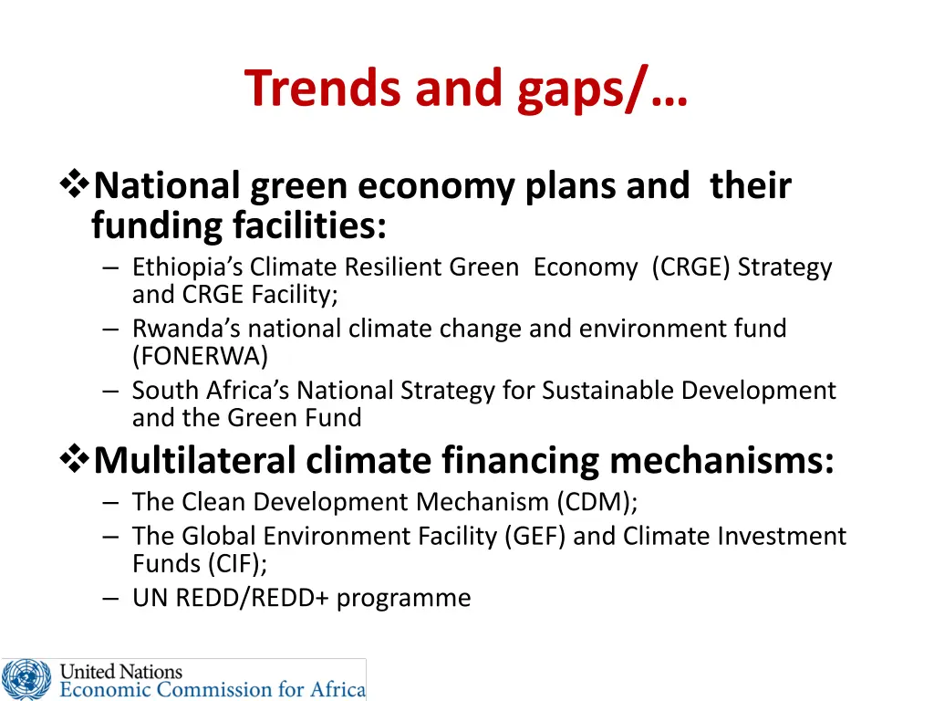 trends and gaps