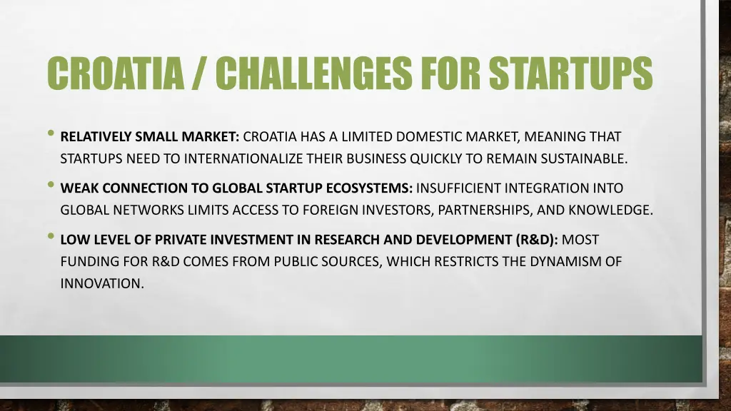 croatia challenges for startups