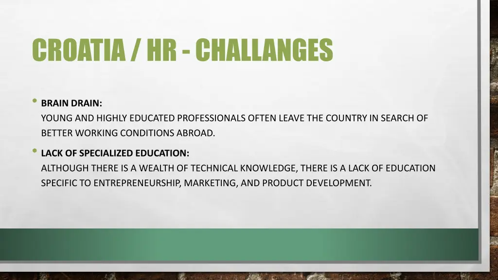 croatia hr challanges