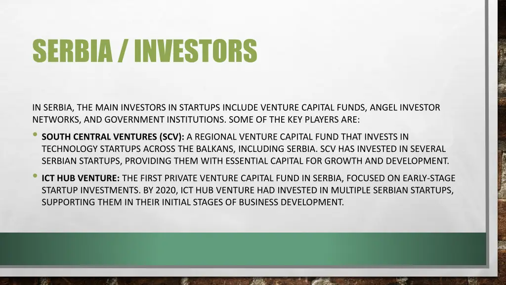 serbia investors