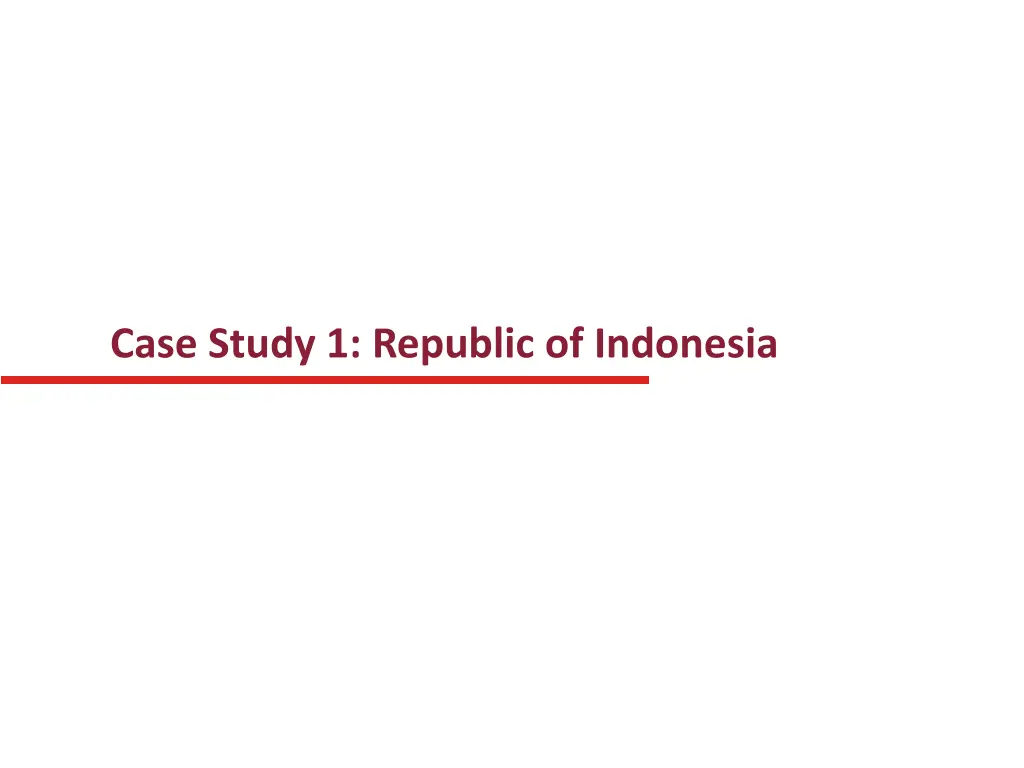 case study 1 republic of indonesia
