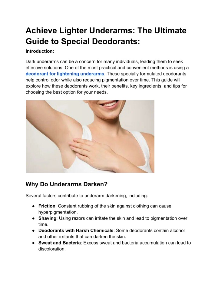 achieve lighter underarms the ultimate guide