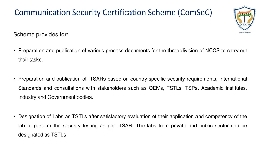 communication security certification scheme comsec 3