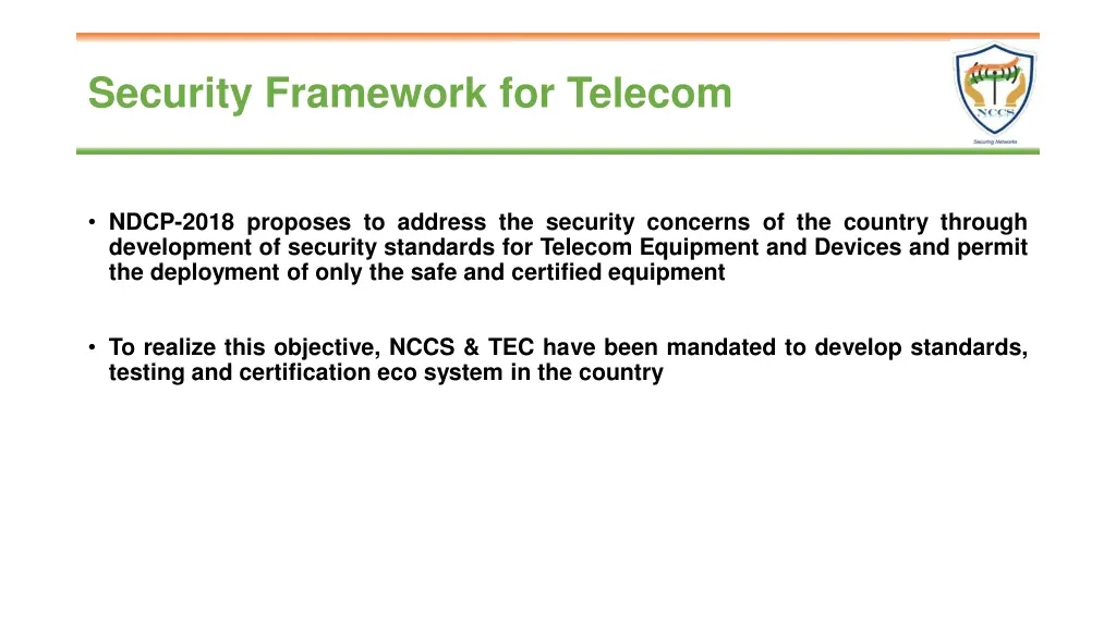 security framework for telecom