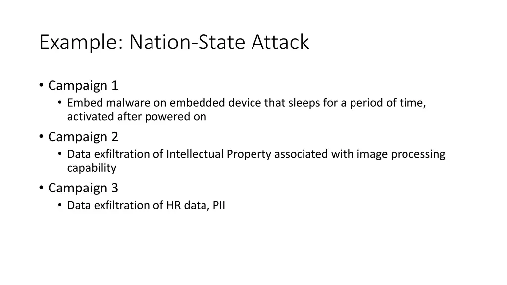 example nation state attack