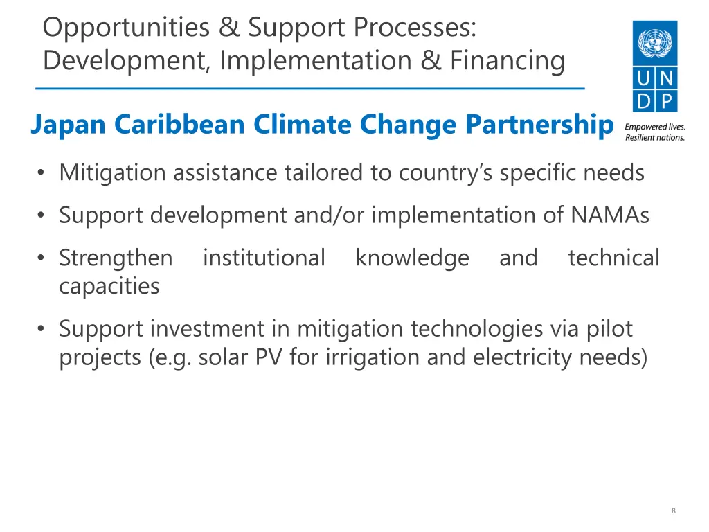 opportunities support processes development