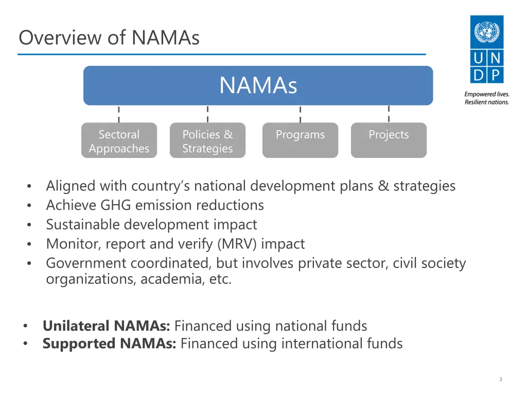 overview of namas