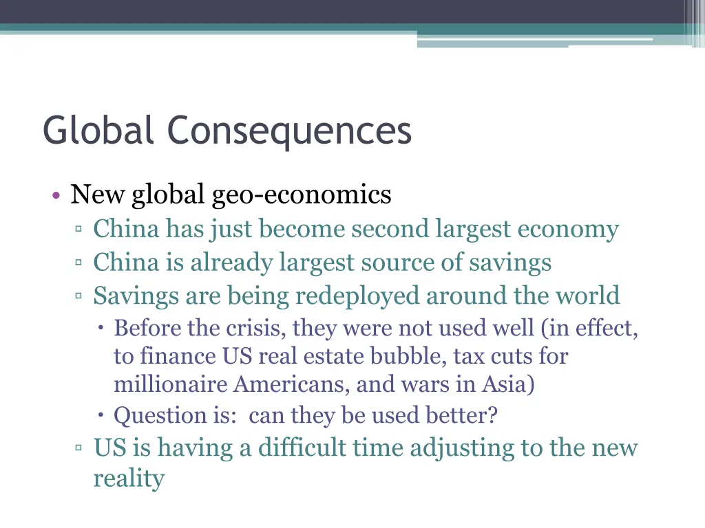 global consequences