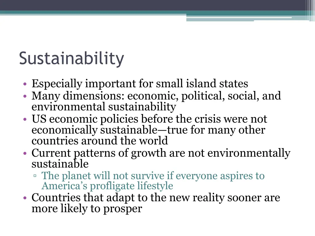 sustainability