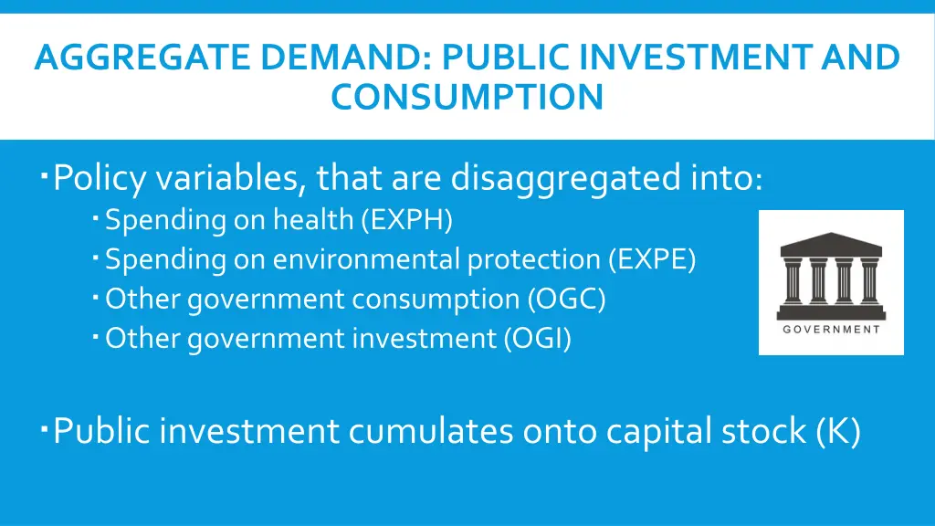 aggregate demand public investment and consumption