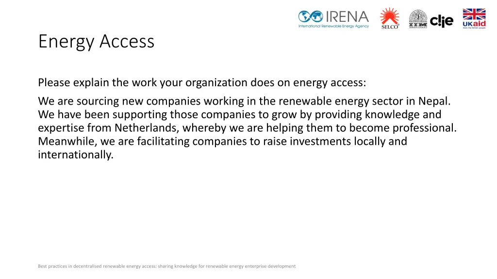 energy access
