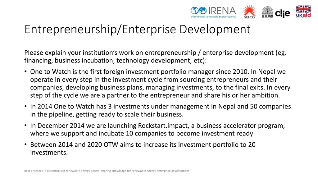 entrepreneurship enterprise development