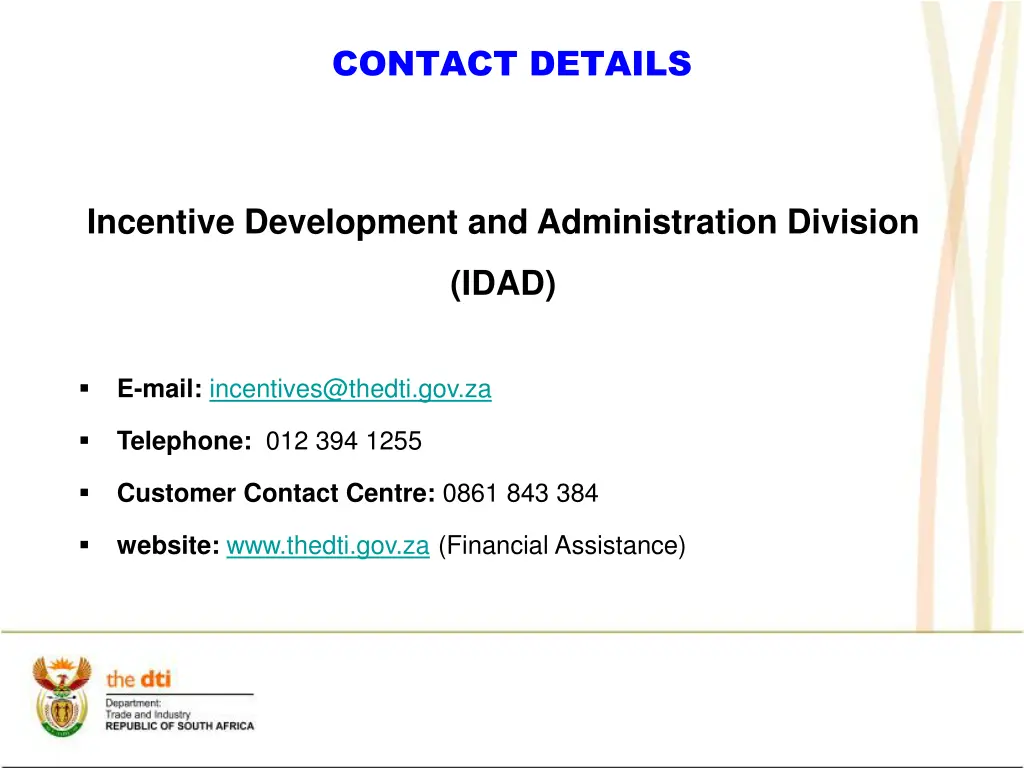 contact details