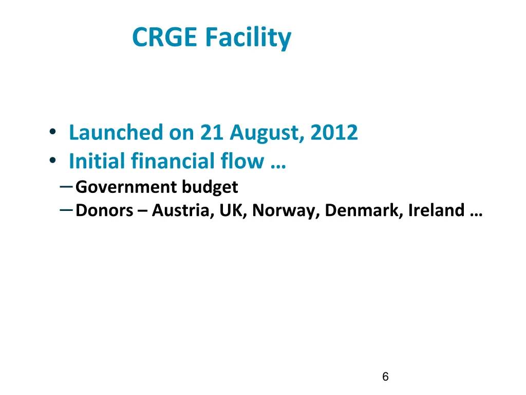 crge facility