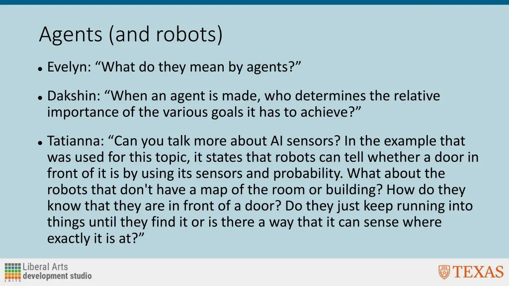 agents and robots