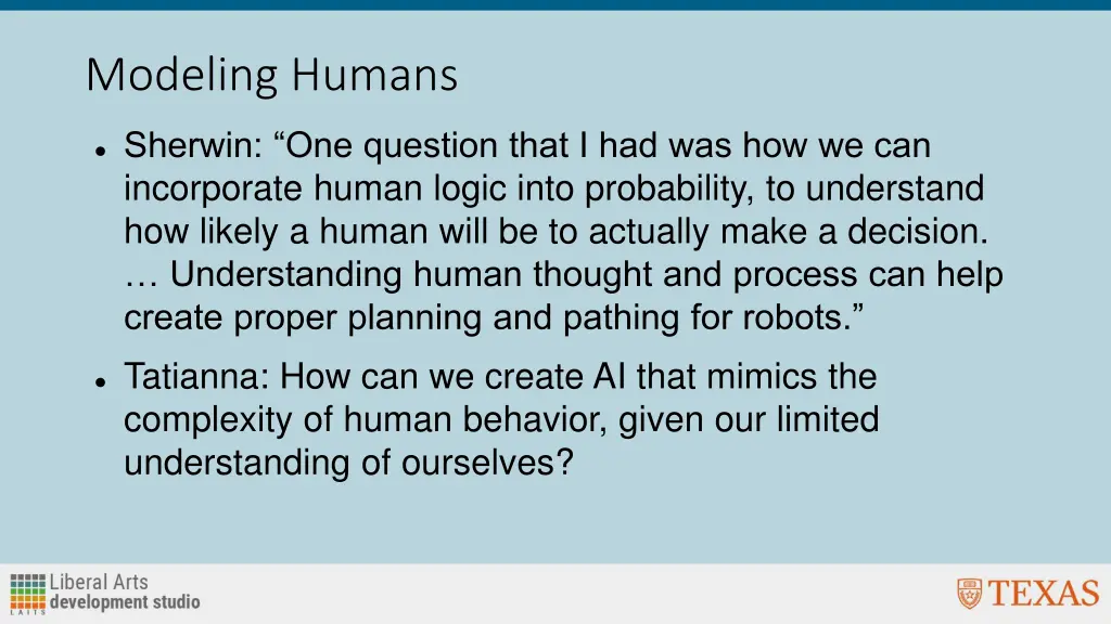 modeling humans