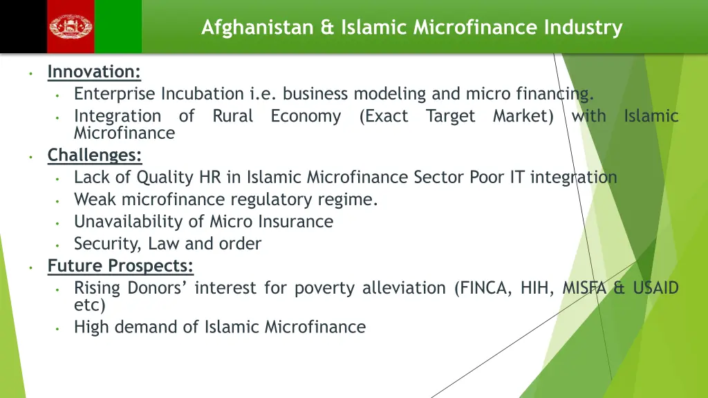 afghanistan islamic microfinance industry