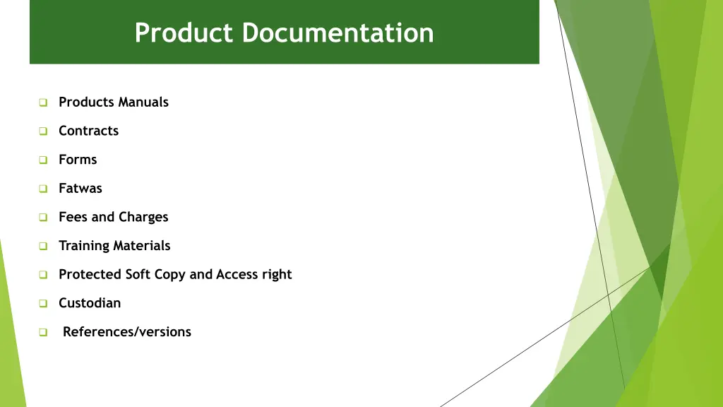 product documentation