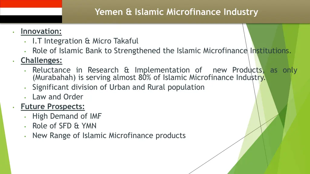 yemen islamic microfinance industry