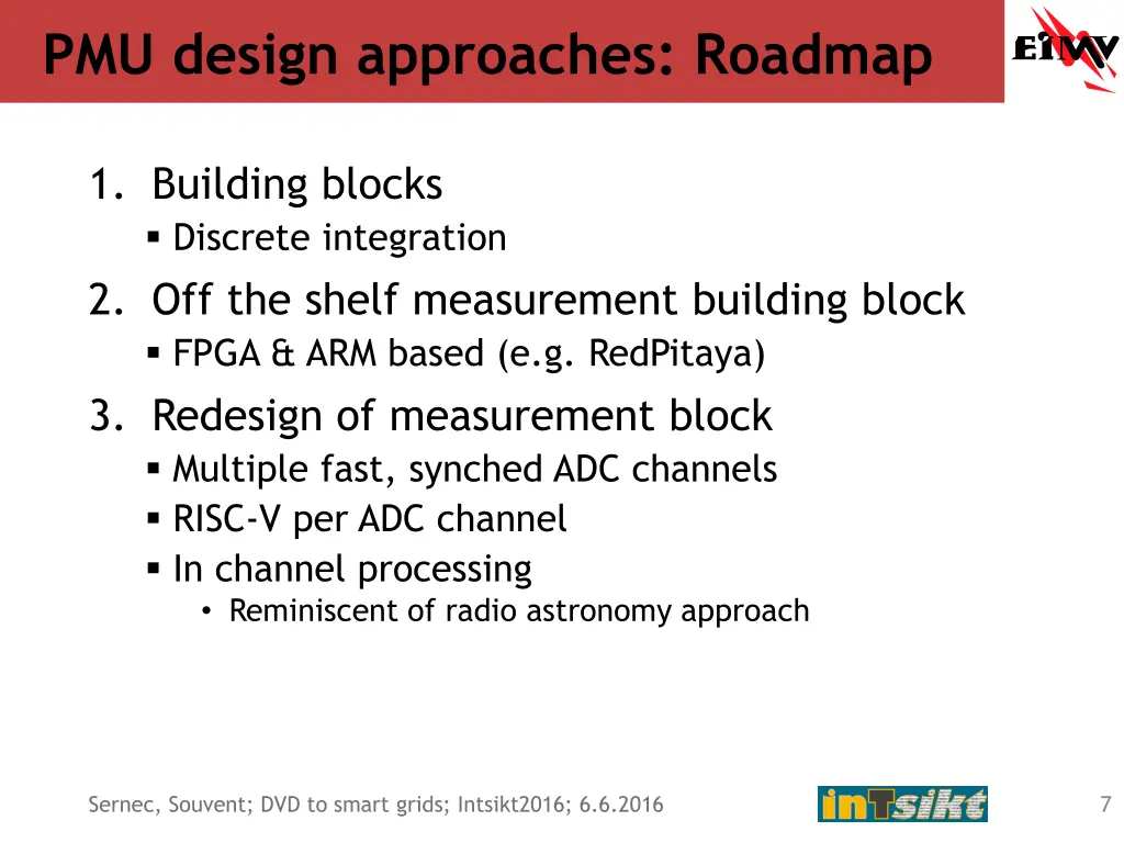 pmu design approaches roadmap