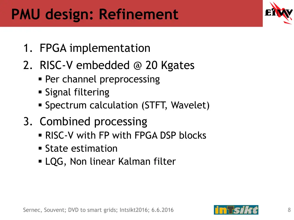 pmu design refinement