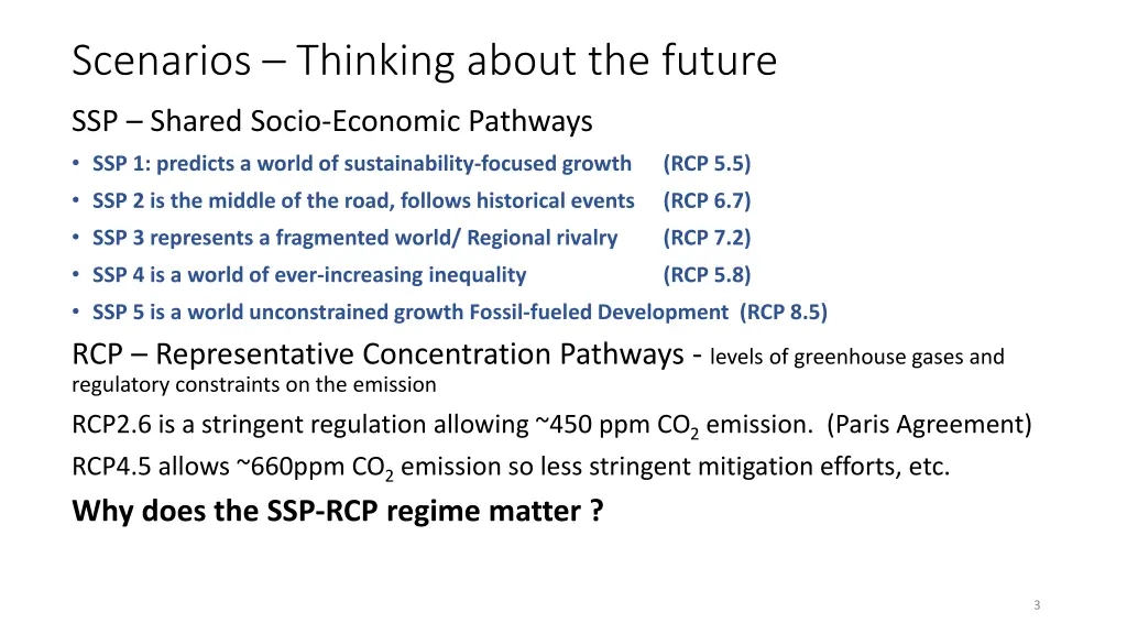 scenarios thinking about the future