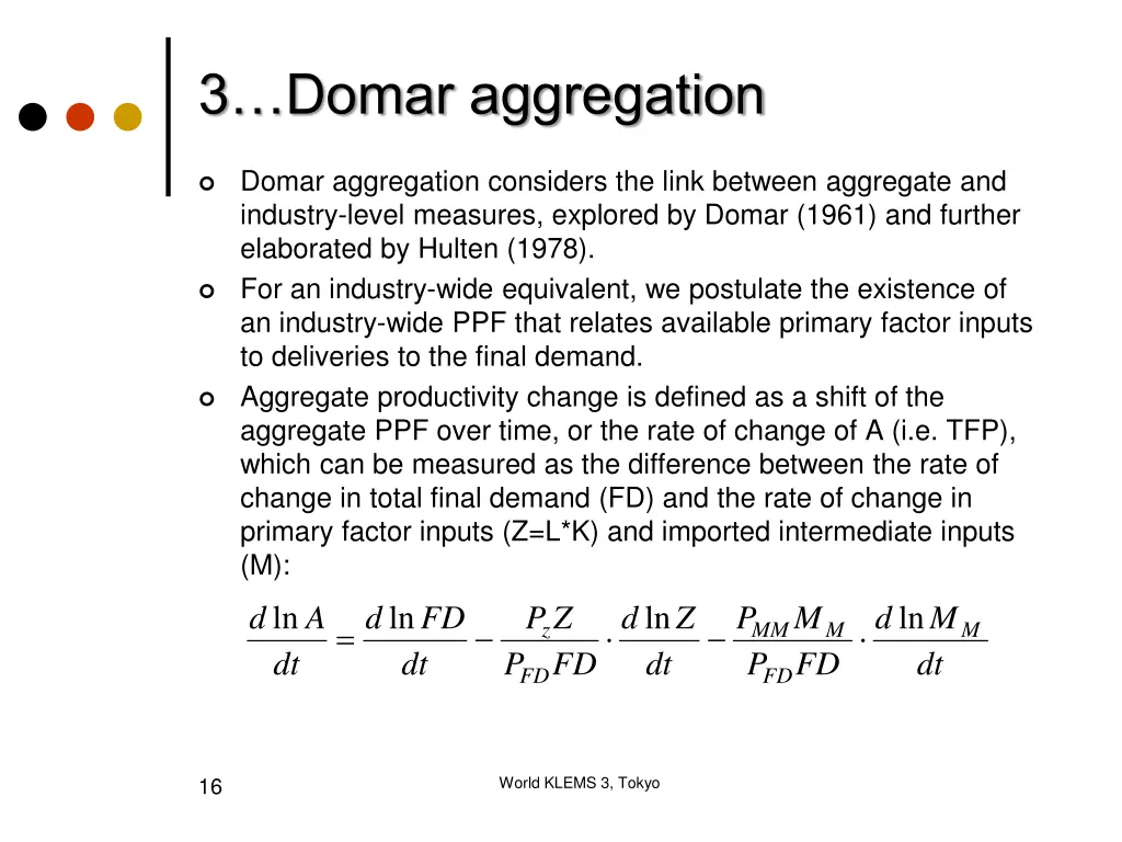 3 domar aggregation