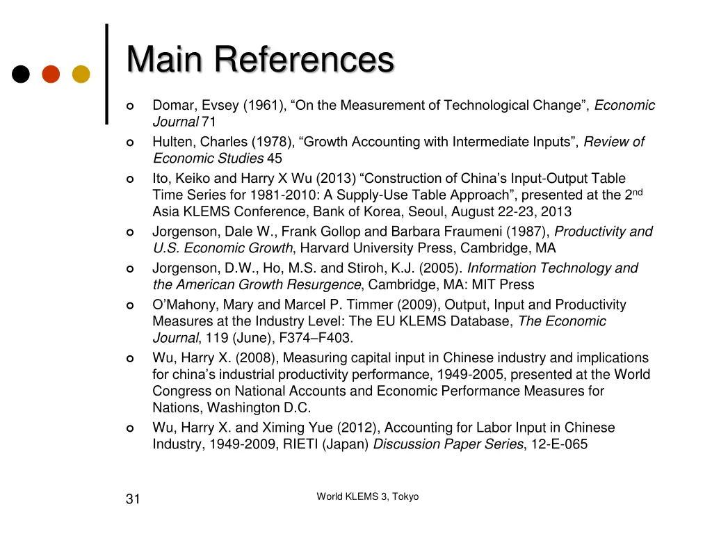 main references