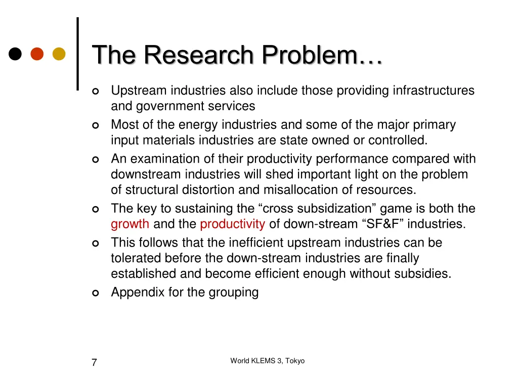 the research problem