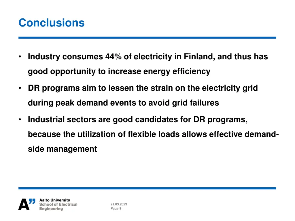 conclusions